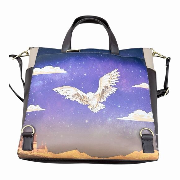 Harry Potter Hogwarts  Convertible Backpack & Tote Crossbody Bag Loungefly - Picture 8 of 16
